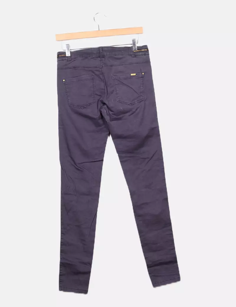Bershka Pantalón azul básico