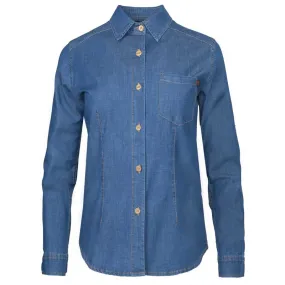 Camisa tejana con botones de madera de mujer - Roger