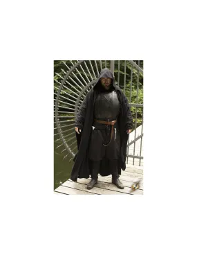 Capa medieval Godfrey negra en lana