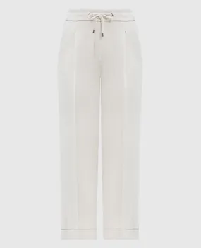 Peserico Beige pants with wool and lurex