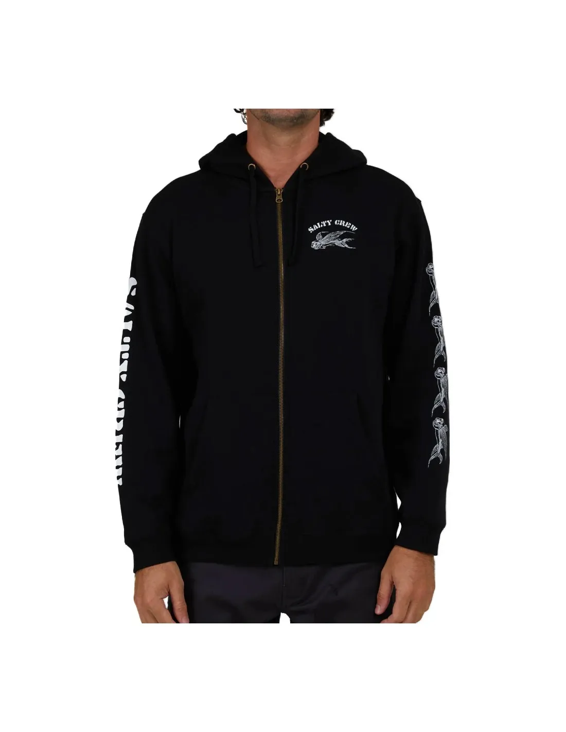 SALTY CREW KAMIKAZE ZIP FLEECE BLACK