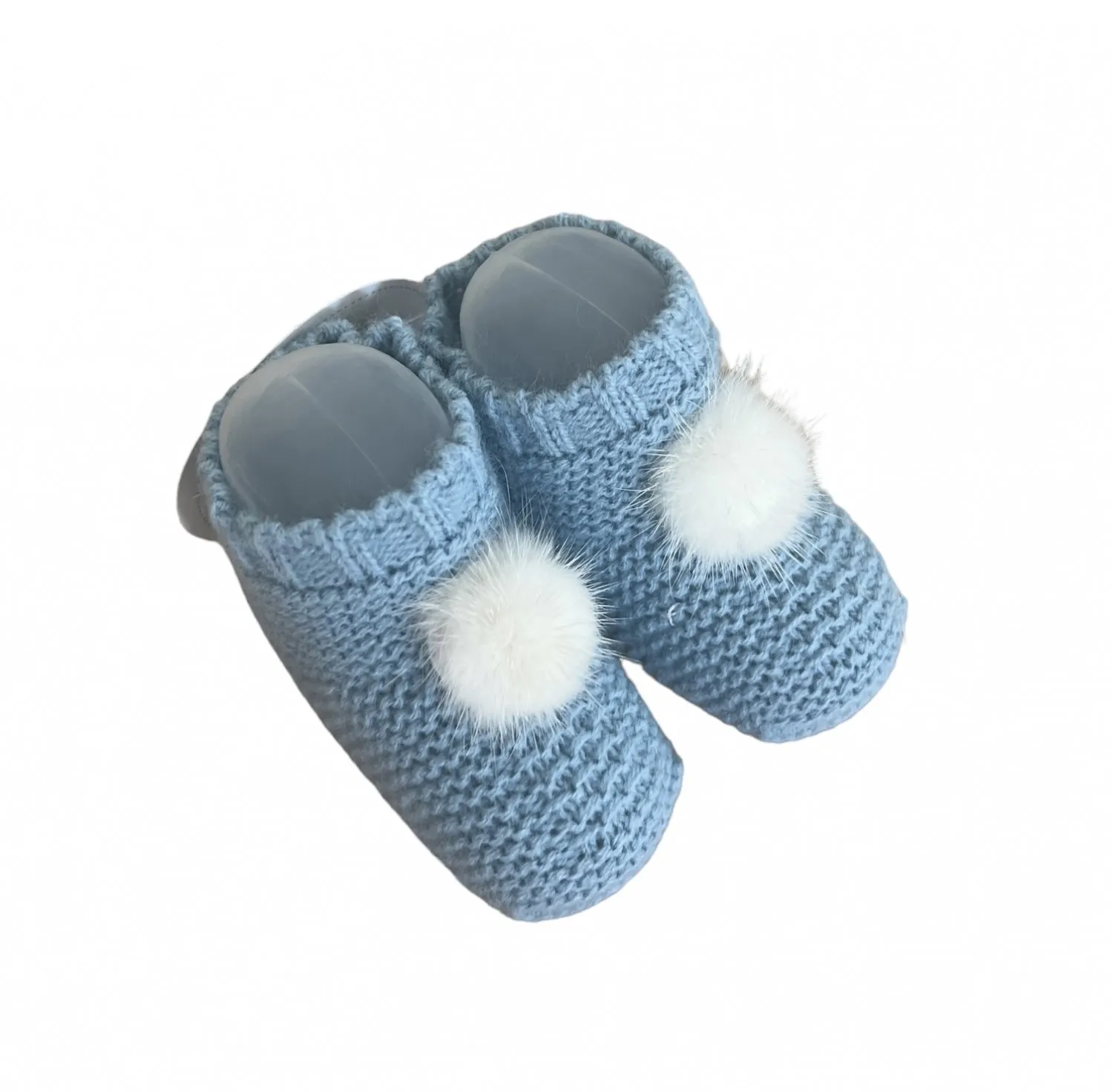 Winter knitted booties in various colors. One size